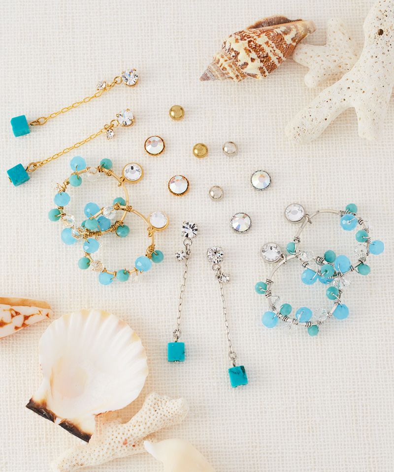 なつ空ターコイズピアス 4点セット | Leange WEB SHOP