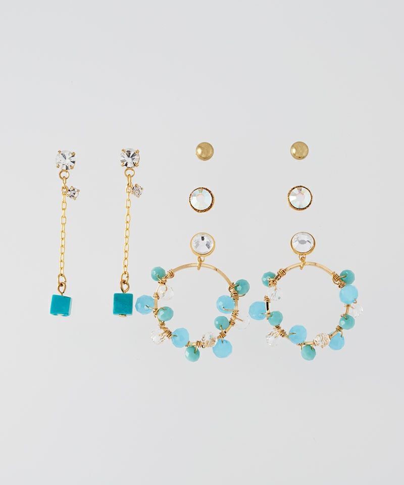 なつ空ターコイズピアス 4点セット | Leange WEB SHOP