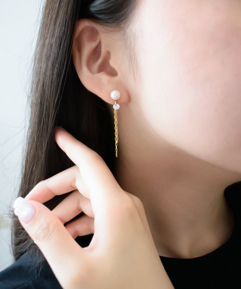 パールダブルチェーン×フープセット | Leange WEB SHOP